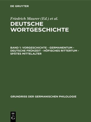 cover image of Vorgeschichte--Germanentum--Deutsche Frühzeit--Höfisches Rittertum--Spätes Mittelalter